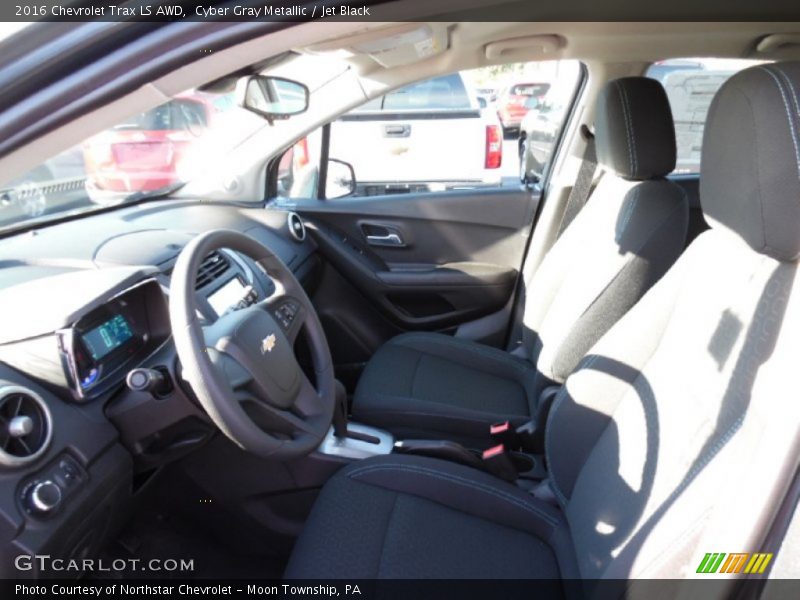 Cyber Gray Metallic / Jet Black 2016 Chevrolet Trax LS AWD