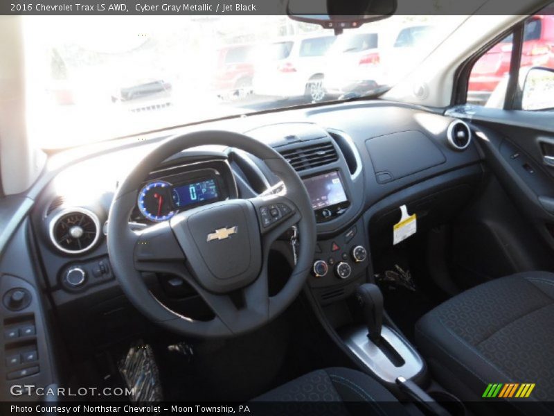 Cyber Gray Metallic / Jet Black 2016 Chevrolet Trax LS AWD
