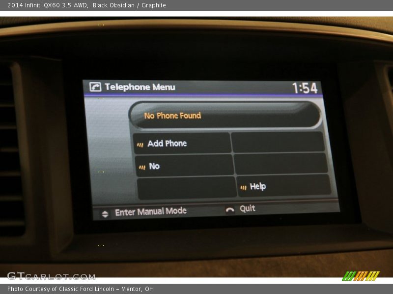 Black Obsidian / Graphite 2014 Infiniti QX60 3.5 AWD