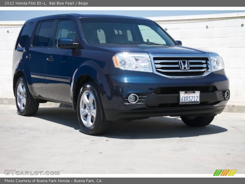 Bali Blue Pearl / Beige 2012 Honda Pilot EX-L