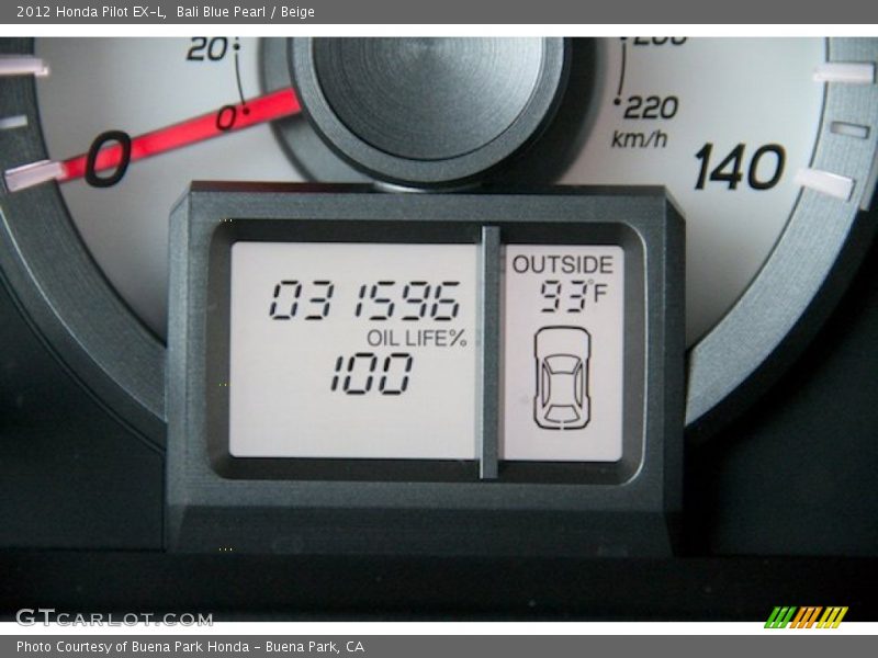 Bali Blue Pearl / Beige 2012 Honda Pilot EX-L