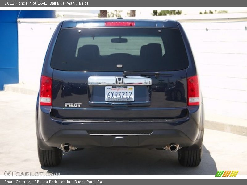 Bali Blue Pearl / Beige 2012 Honda Pilot EX-L