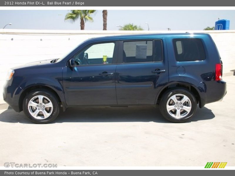 Bali Blue Pearl / Beige 2012 Honda Pilot EX-L