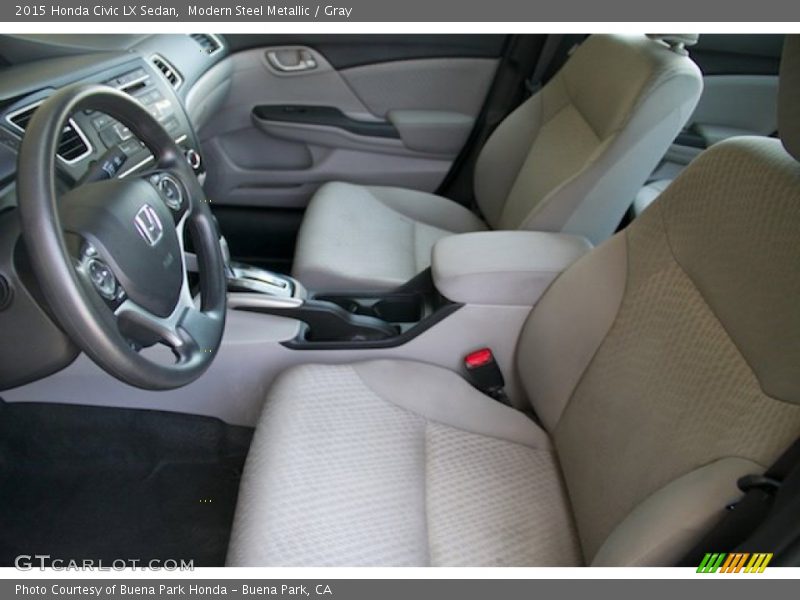 Modern Steel Metallic / Gray 2015 Honda Civic LX Sedan