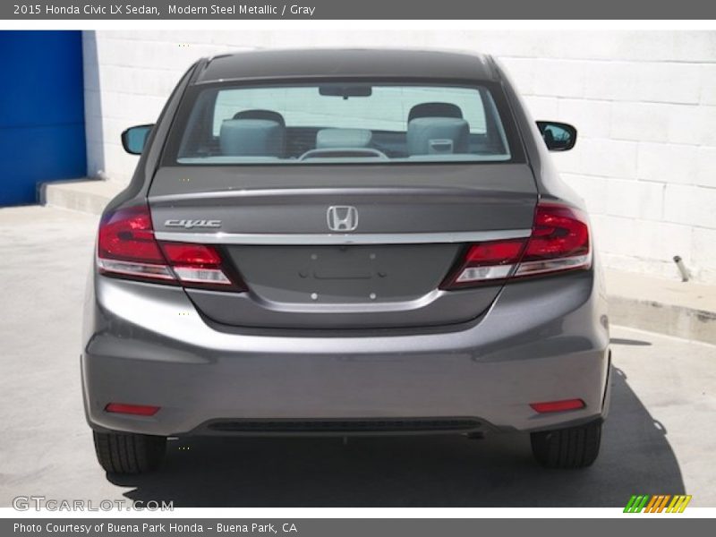 Modern Steel Metallic / Gray 2015 Honda Civic LX Sedan