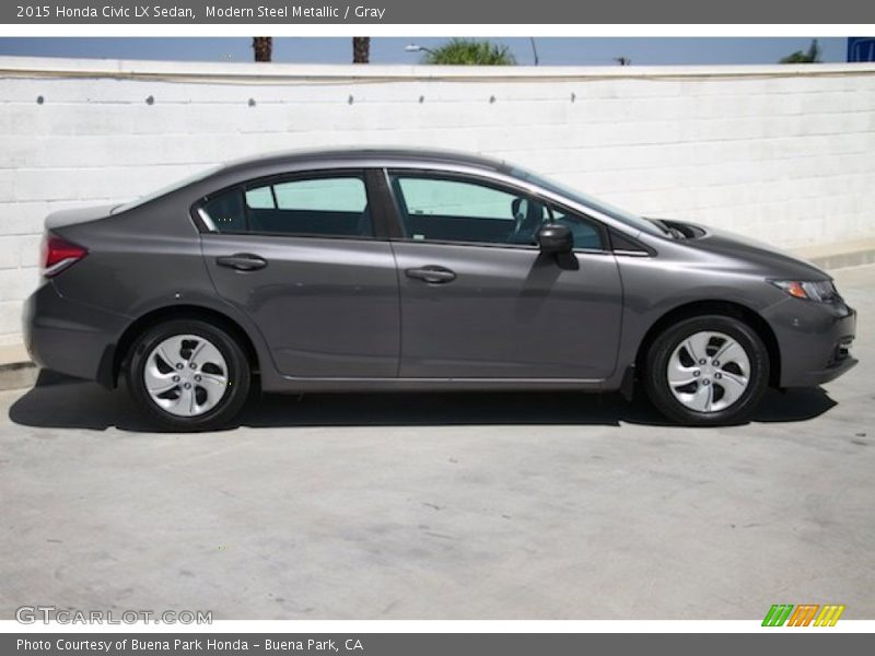 Modern Steel Metallic / Gray 2015 Honda Civic LX Sedan