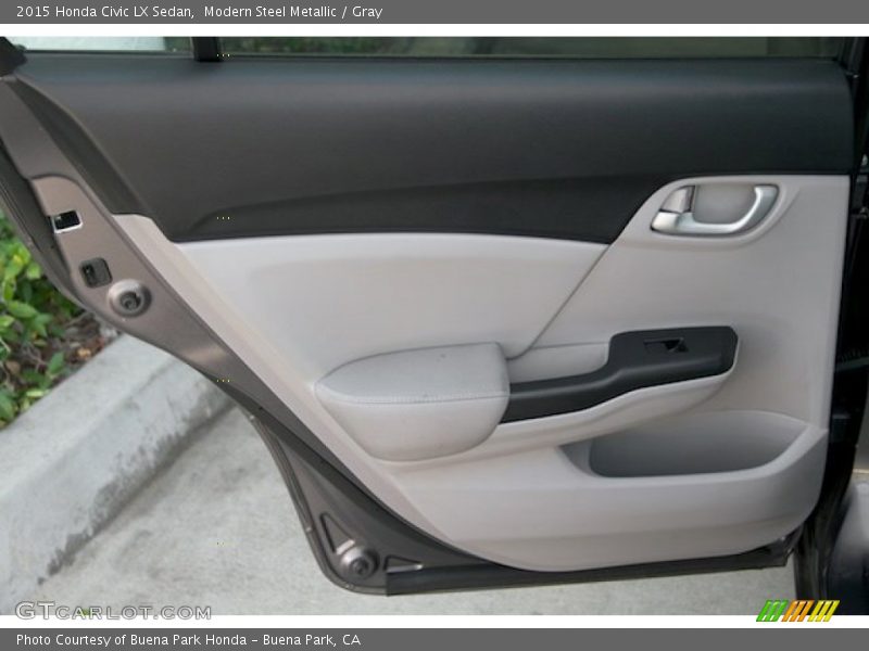 Modern Steel Metallic / Gray 2015 Honda Civic LX Sedan