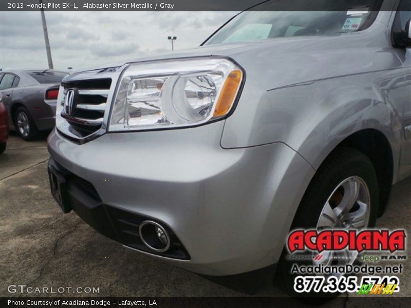 Alabaster Silver Metallic / Gray 2013 Honda Pilot EX-L