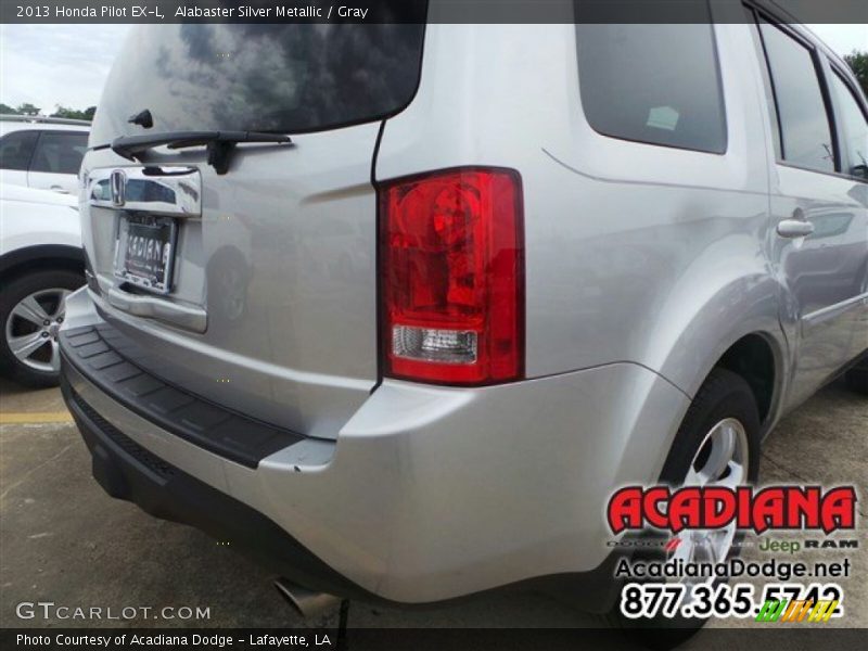 Alabaster Silver Metallic / Gray 2013 Honda Pilot EX-L