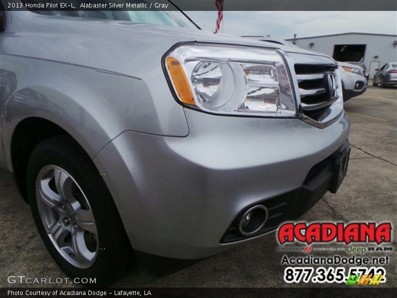 Alabaster Silver Metallic / Gray 2013 Honda Pilot EX-L