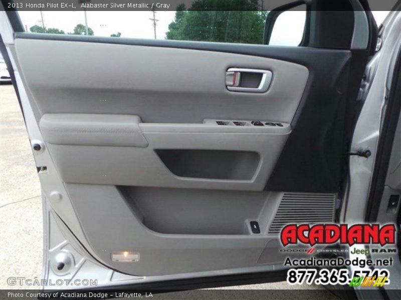 Alabaster Silver Metallic / Gray 2013 Honda Pilot EX-L
