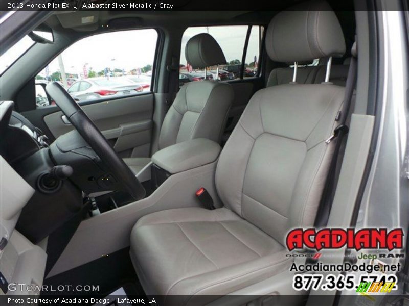 Alabaster Silver Metallic / Gray 2013 Honda Pilot EX-L