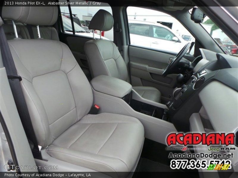 Alabaster Silver Metallic / Gray 2013 Honda Pilot EX-L