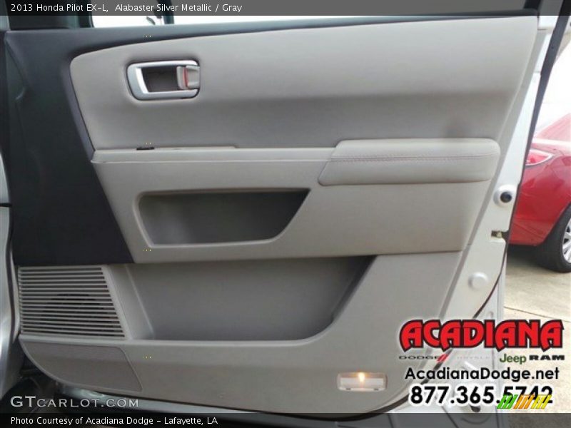 Alabaster Silver Metallic / Gray 2013 Honda Pilot EX-L