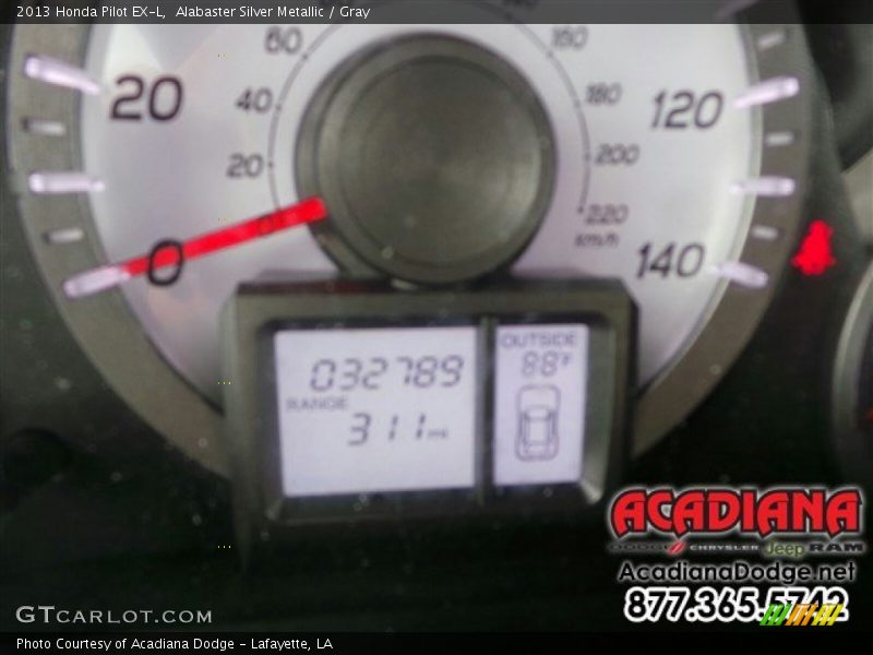 Alabaster Silver Metallic / Gray 2013 Honda Pilot EX-L