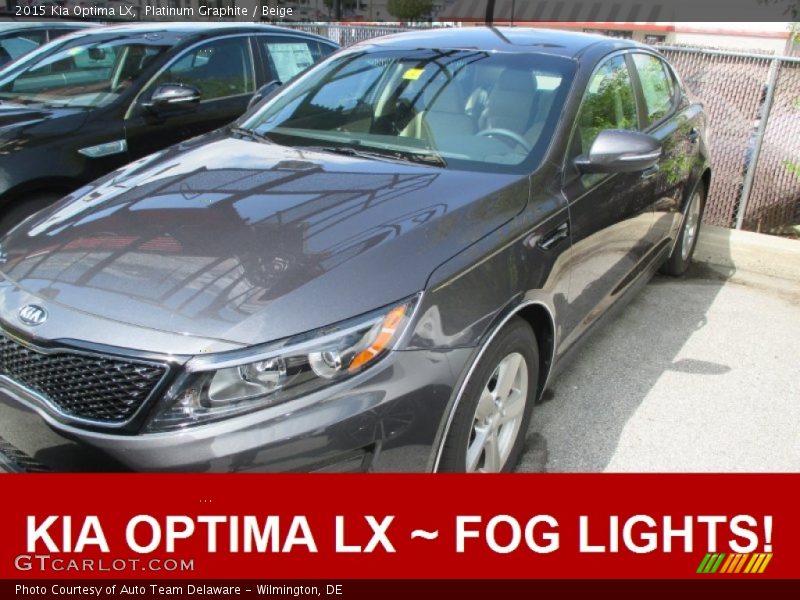 Platinum Graphite / Beige 2015 Kia Optima LX