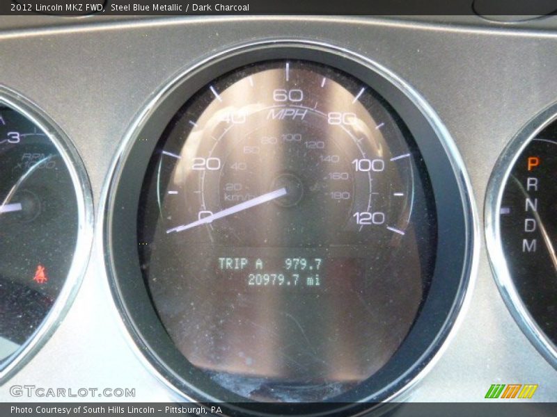 Steel Blue Metallic / Dark Charcoal 2012 Lincoln MKZ FWD
