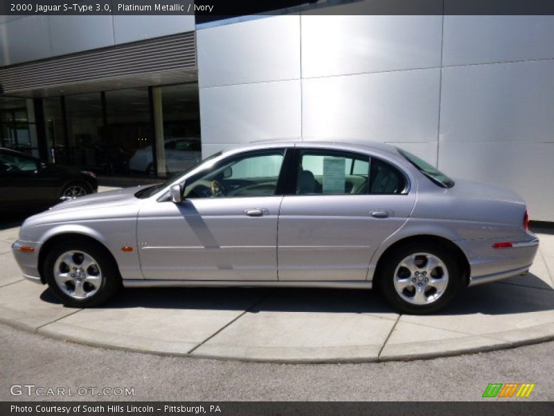 Platinum Metallic / Ivory 2000 Jaguar S-Type 3.0