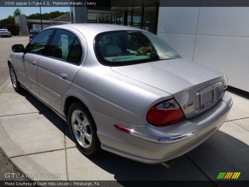 Platinum Metallic / Ivory 2000 Jaguar S-Type 3.0