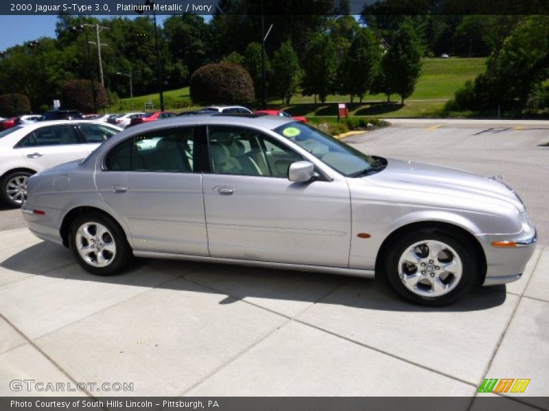 Platinum Metallic / Ivory 2000 Jaguar S-Type 3.0