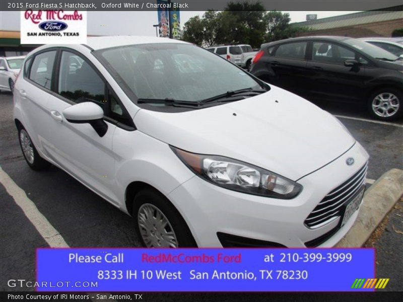 Oxford White / Charcoal Black 2015 Ford Fiesta S Hatchback
