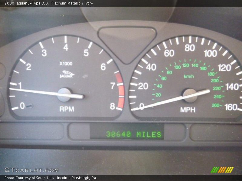 Platinum Metallic / Ivory 2000 Jaguar S-Type 3.0