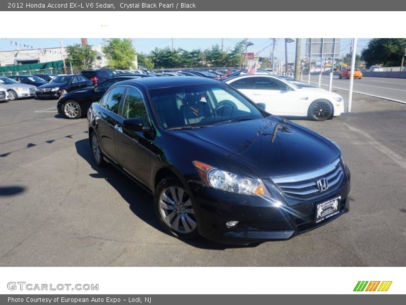 Crystal Black Pearl / Black 2012 Honda Accord EX-L V6 Sedan