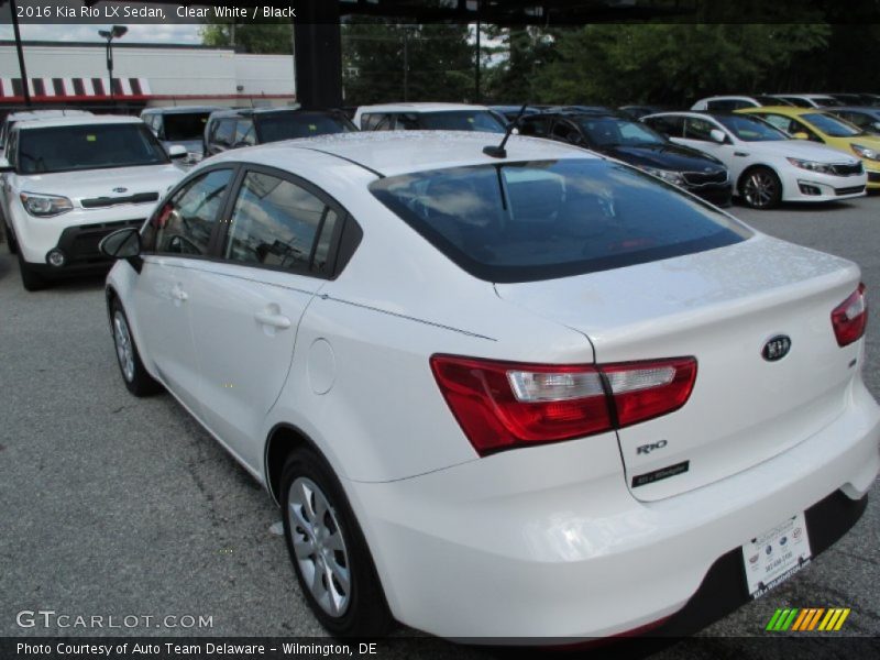 Clear White / Black 2016 Kia Rio LX Sedan