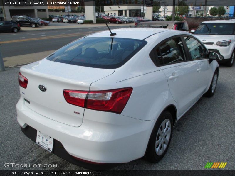 Clear White / Black 2016 Kia Rio LX Sedan