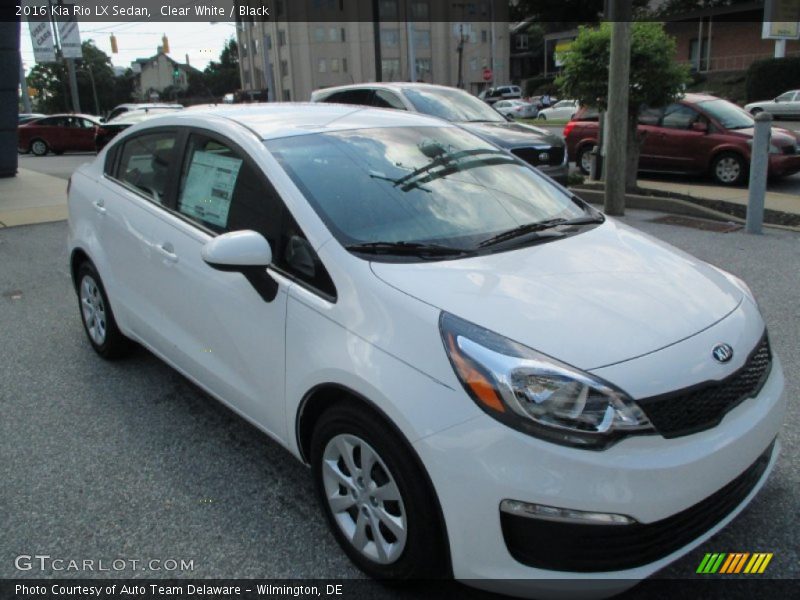 Clear White / Black 2016 Kia Rio LX Sedan