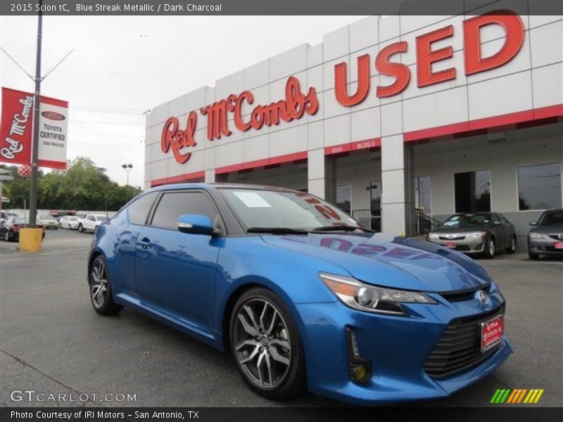 Blue Streak Metallic / Dark Charcoal 2015 Scion tC