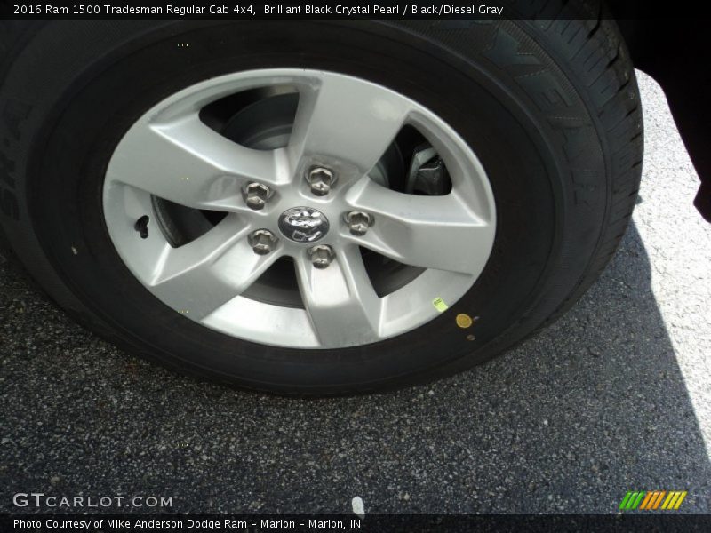 Brilliant Black Crystal Pearl / Black/Diesel Gray 2016 Ram 1500 Tradesman Regular Cab 4x4