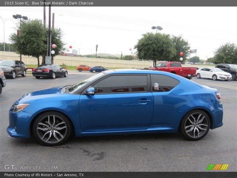 Blue Streak Metallic / Dark Charcoal 2015 Scion tC