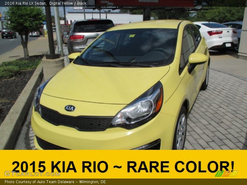 Digital Yellow / Black 2016 Kia Rio LX Sedan