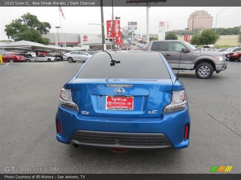 Blue Streak Metallic / Dark Charcoal 2015 Scion tC