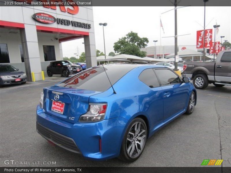Blue Streak Metallic / Dark Charcoal 2015 Scion tC
