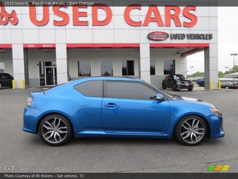 Blue Streak Metallic / Dark Charcoal 2015 Scion tC