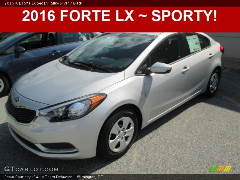 Silky Silver / Black 2016 Kia Forte LX Sedan