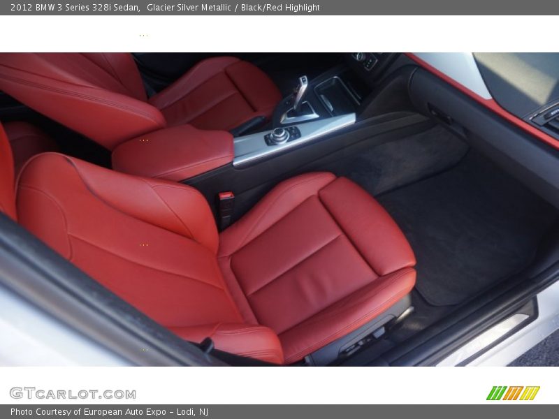Glacier Silver Metallic / Black/Red Highlight 2012 BMW 3 Series 328i Sedan