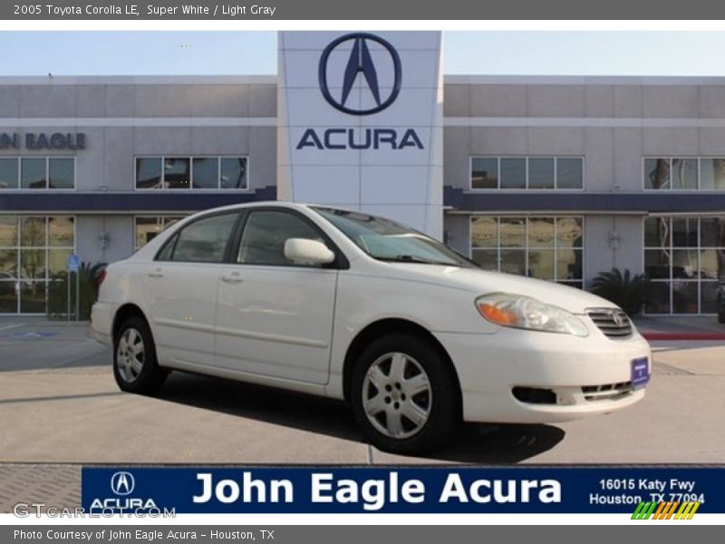 Super White / Light Gray 2005 Toyota Corolla LE