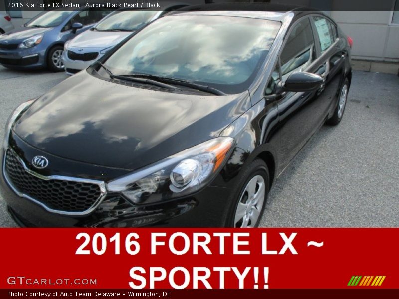 Aurora Black Pearl / Black 2016 Kia Forte LX Sedan