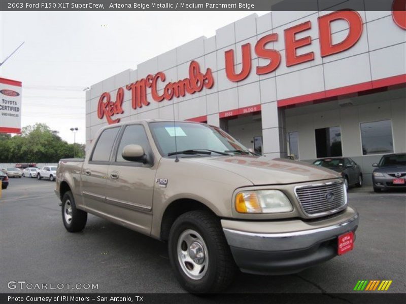 Arizona Beige Metallic / Medium Parchment Beige 2003 Ford F150 XLT SuperCrew