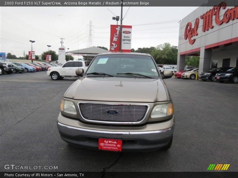 Arizona Beige Metallic / Medium Parchment Beige 2003 Ford F150 XLT SuperCrew