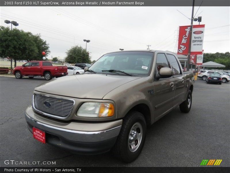 Arizona Beige Metallic / Medium Parchment Beige 2003 Ford F150 XLT SuperCrew