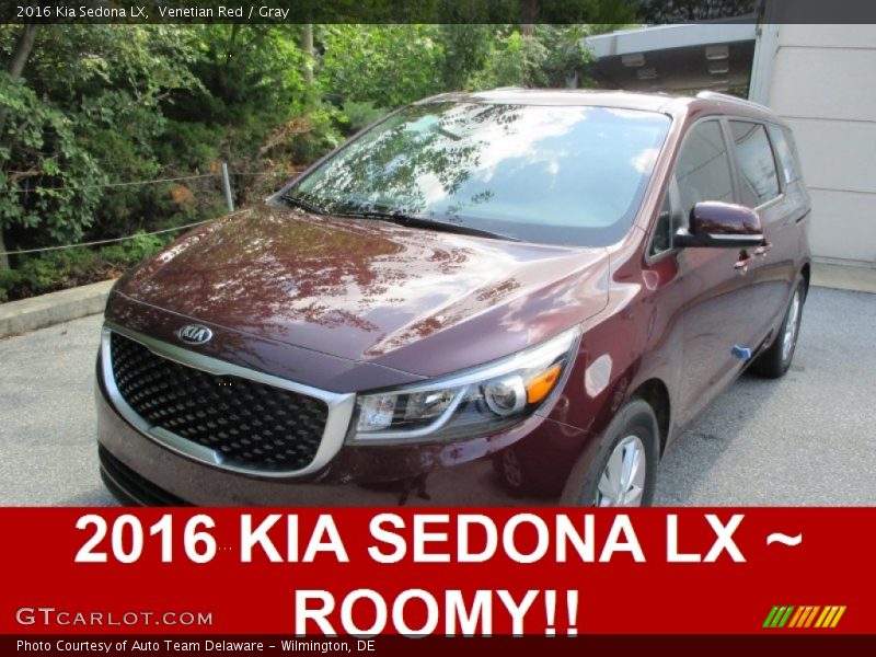 Venetian Red / Gray 2016 Kia Sedona LX