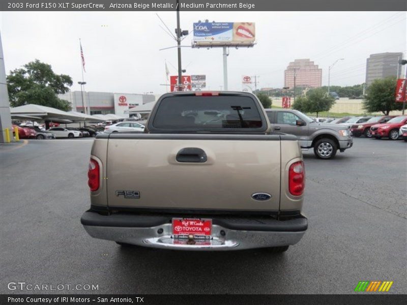 Arizona Beige Metallic / Medium Parchment Beige 2003 Ford F150 XLT SuperCrew