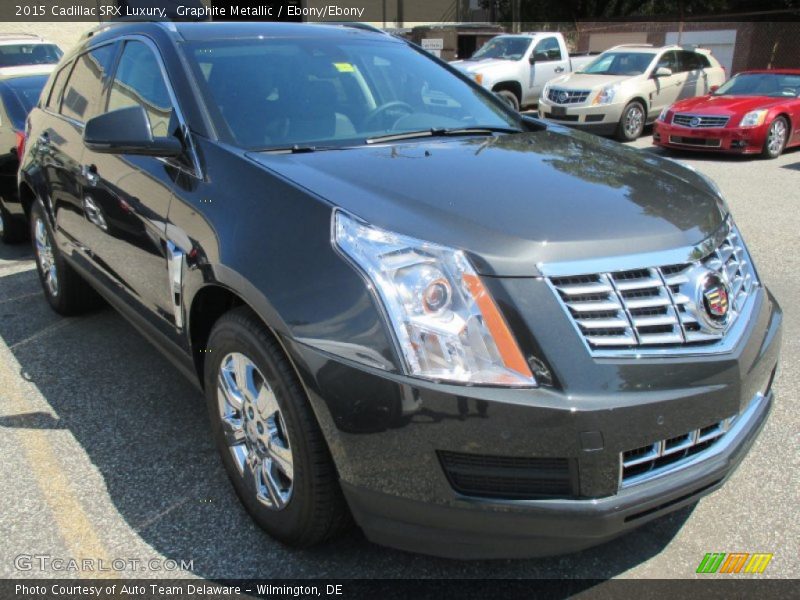 Graphite Metallic / Ebony/Ebony 2015 Cadillac SRX Luxury