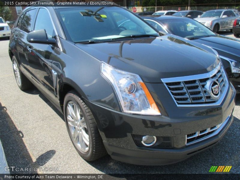 Graphite Metallic / Ebony/Ebony 2015 Cadillac SRX Premium