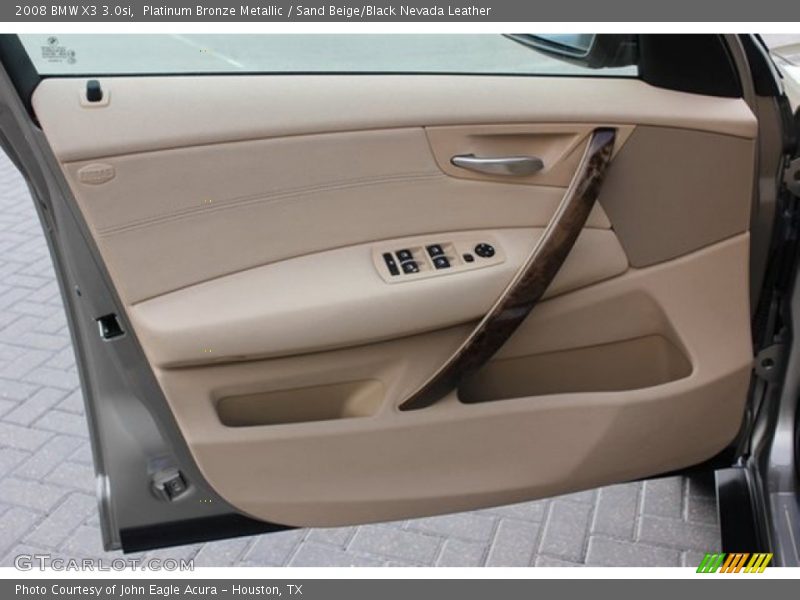 Platinum Bronze Metallic / Sand Beige/Black Nevada Leather 2008 BMW X3 3.0si