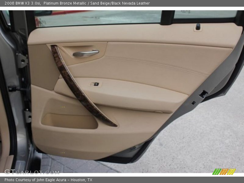 Platinum Bronze Metallic / Sand Beige/Black Nevada Leather 2008 BMW X3 3.0si